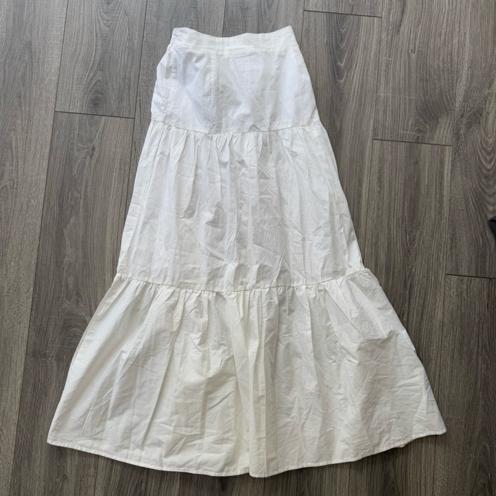 Boho White Maxi Skirt